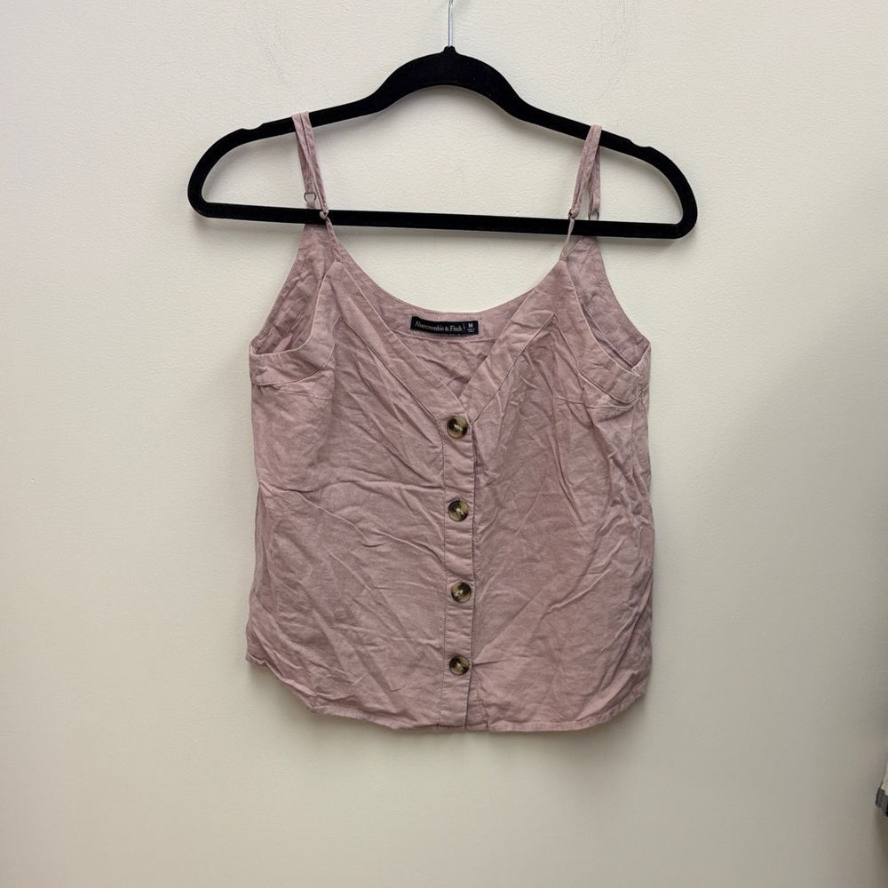 Abercrombie & Fitch Dusty Pink Button-Front Camisole